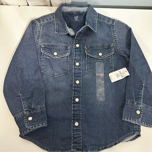Brand New Baby Gap Denim Button Down/Shirt Size 4